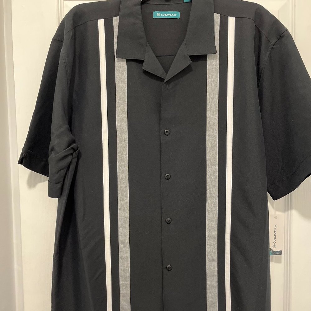Cubavera Shirt - Black/Grey/White - Size XL